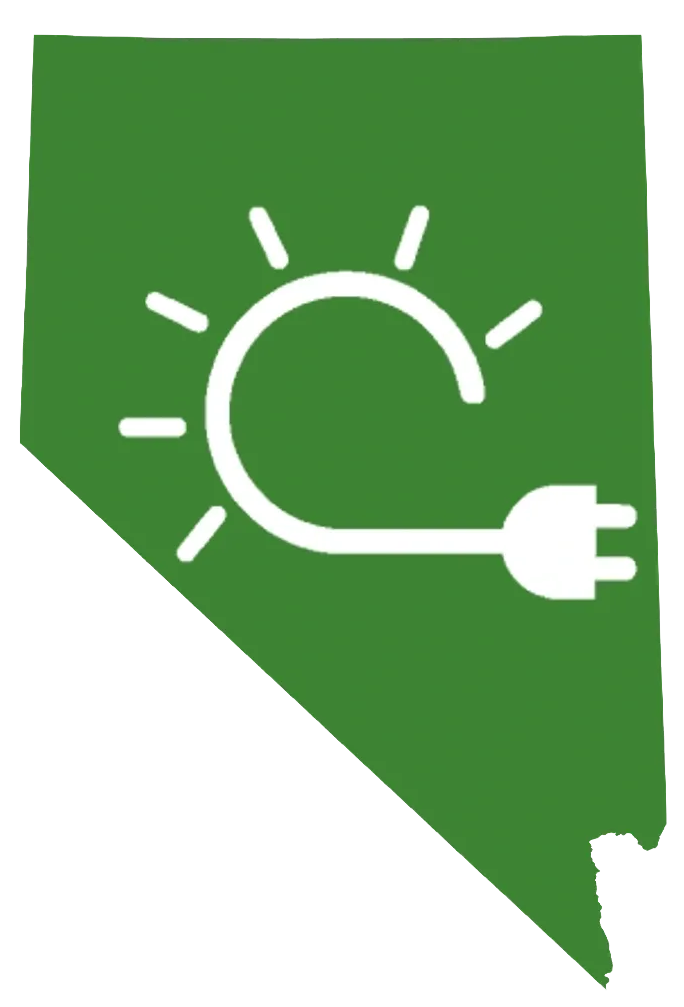 A green icon with an electric plug and sun.